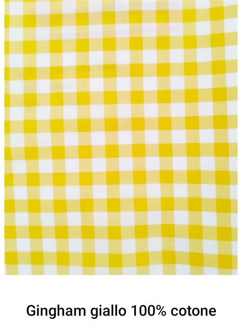 Tessuto ghingam giallo Laboratorio Capri | GHINGAMGIALLOGIALLO